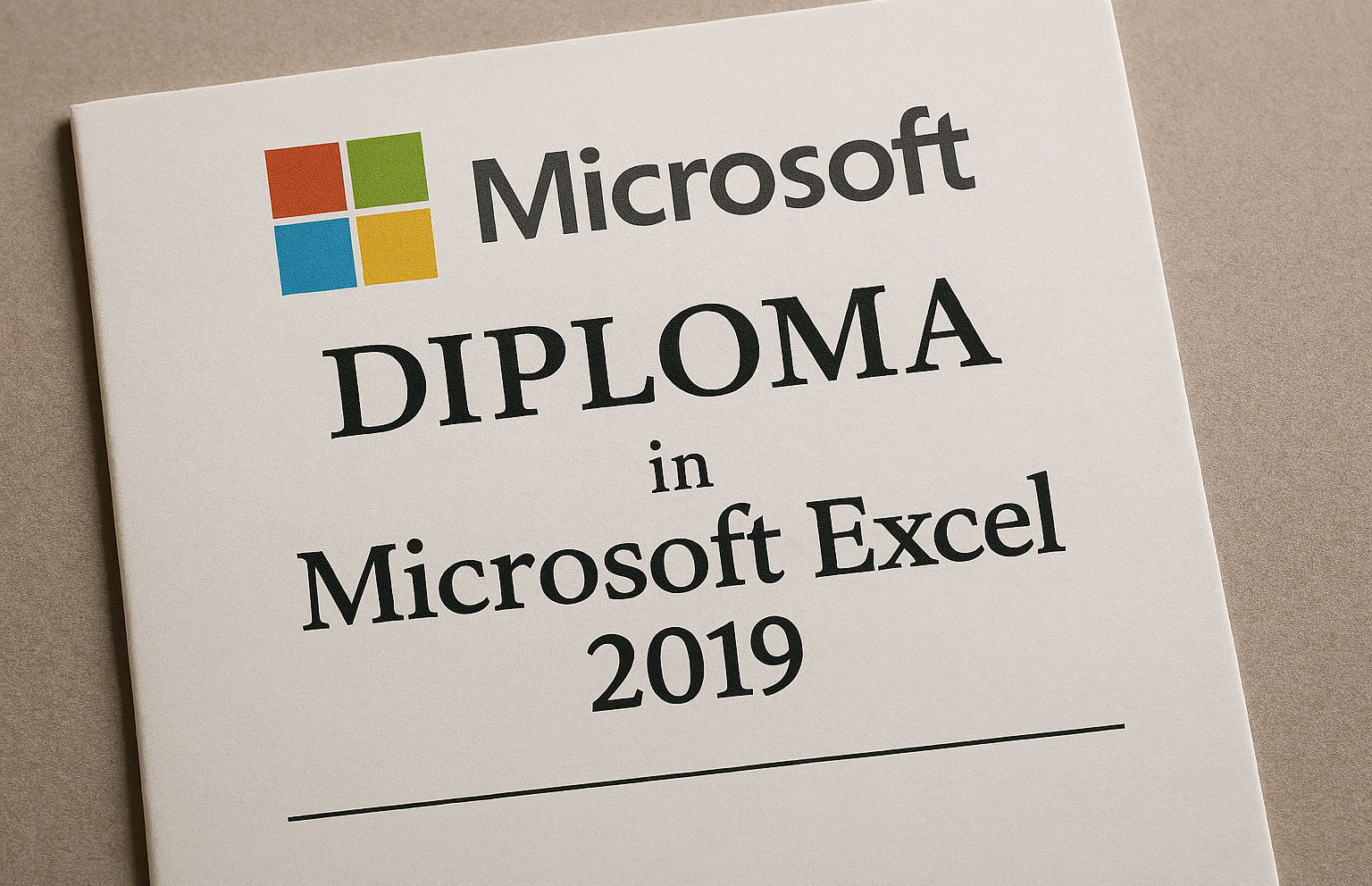 Diploma in Microsoft Excel 2019