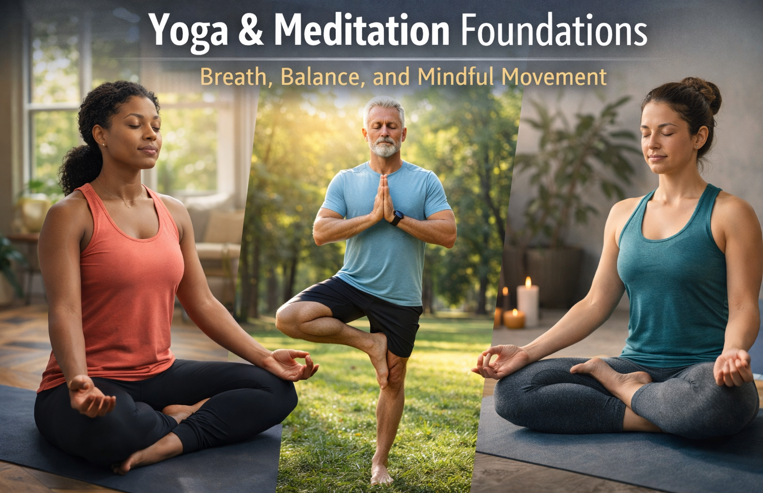Certificate in Yoga & Meditation Foundations: Breath, Balance, and Mindful Movement