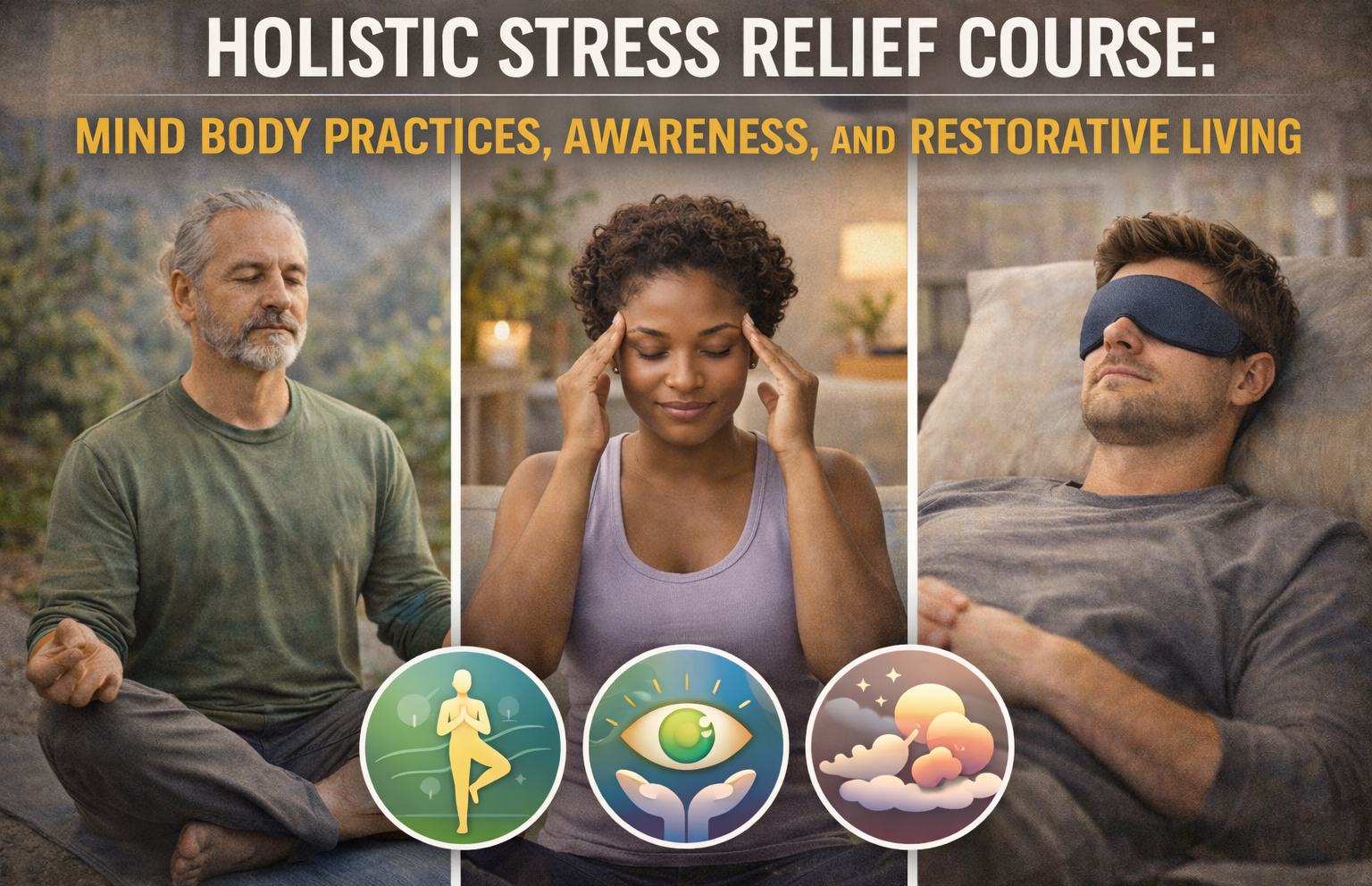 Certificate in Holistic Stress Relief Course: Mind Body Practices, Awareness, and Restorative Living